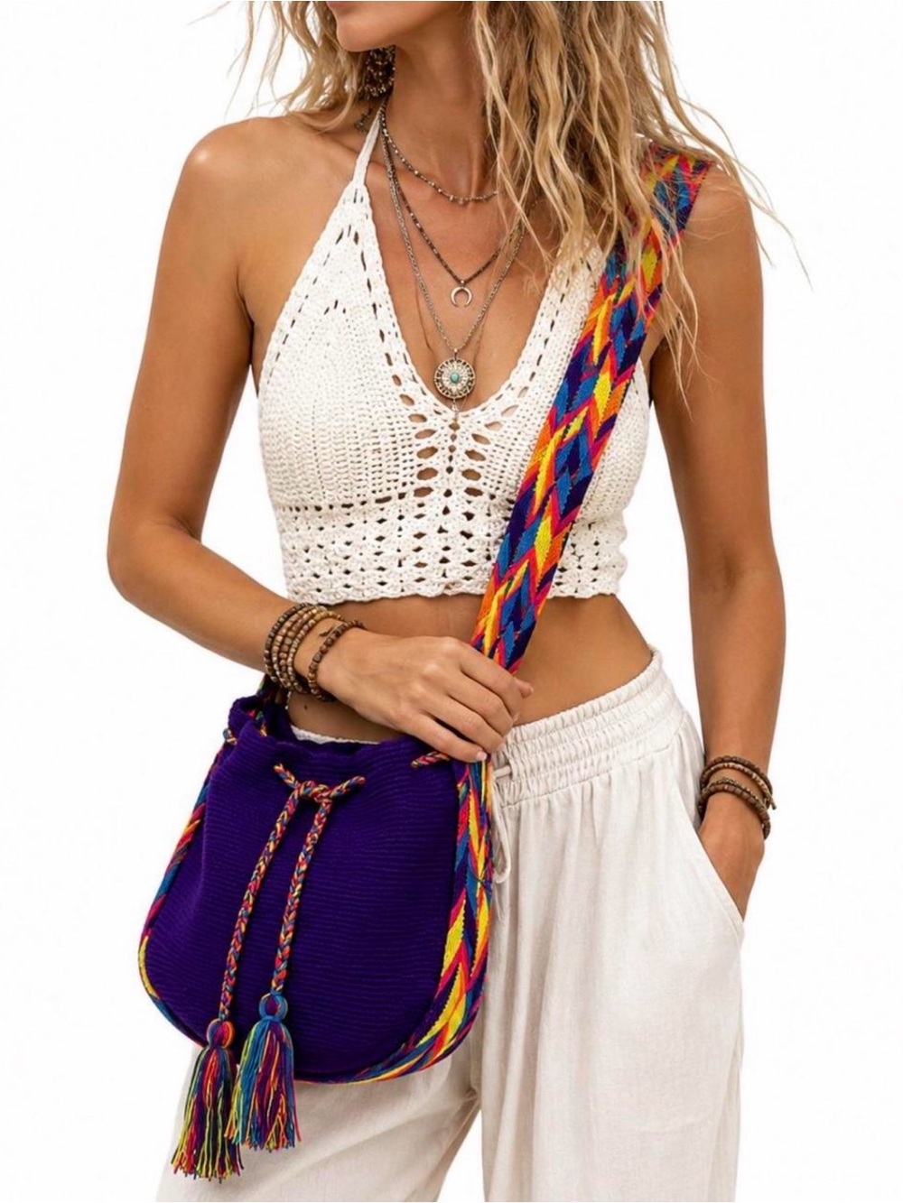 HANDMADE BOHO WAYUU STYLE CROSSBODY BAG